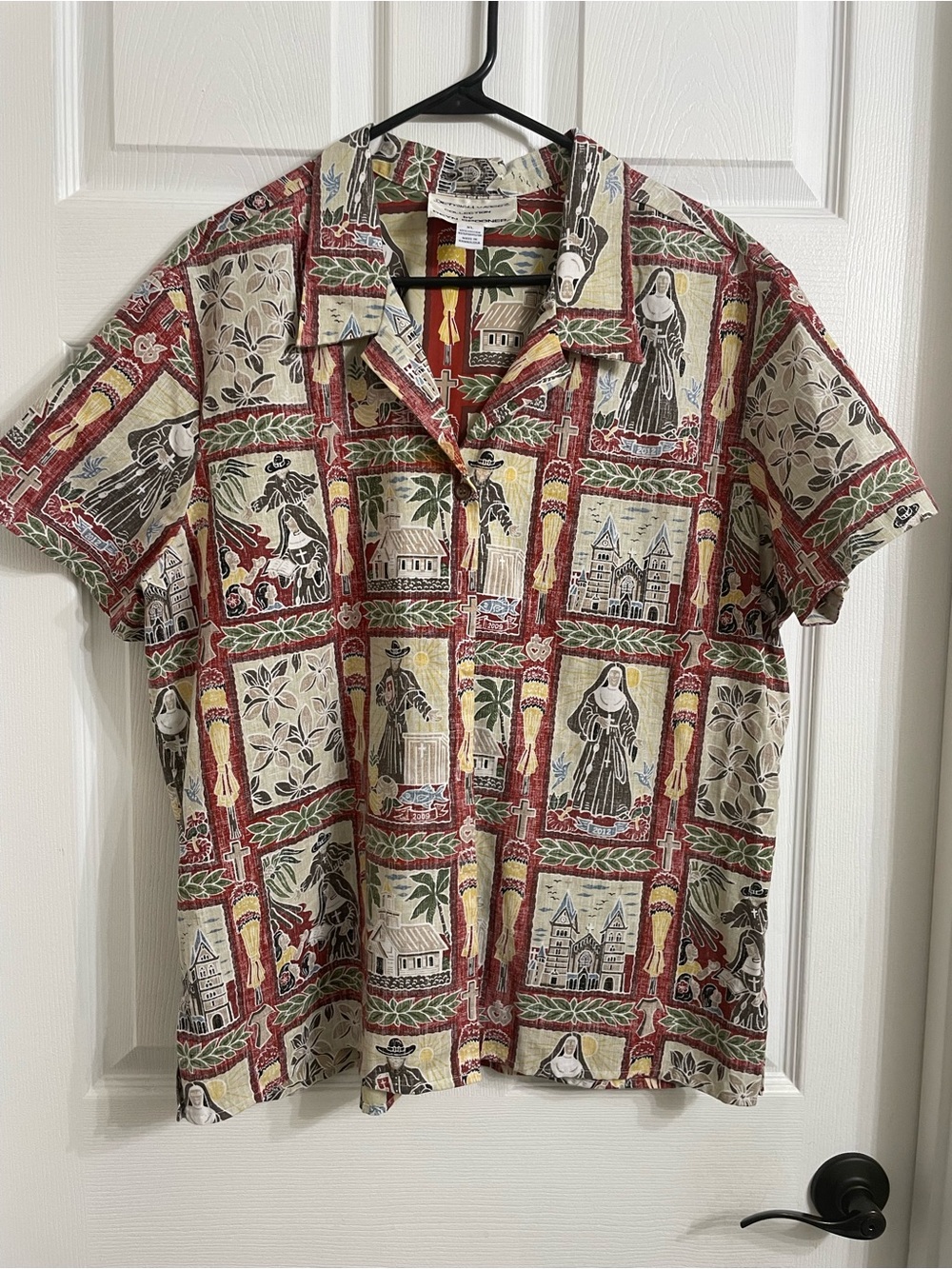 Reyn Sooner x Dietrich Varez rare Father Damien Saint Maryanne button up XL